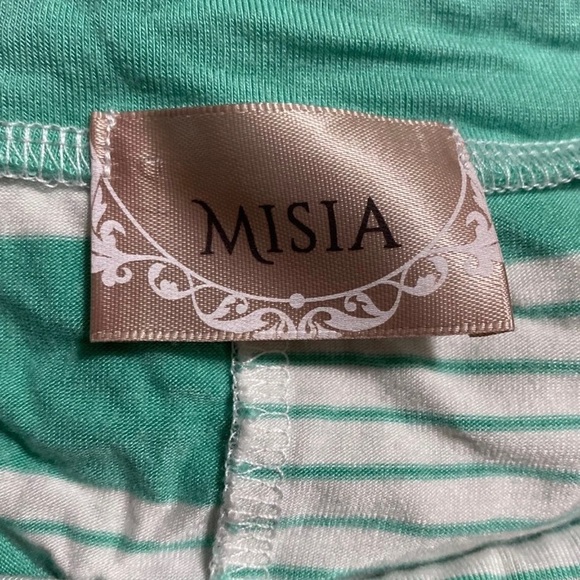 Mint green stripe maxi skirt - Picture 3 of 3